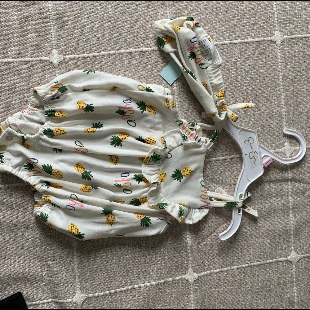 Jessica Simpson pineapple print bubble romper